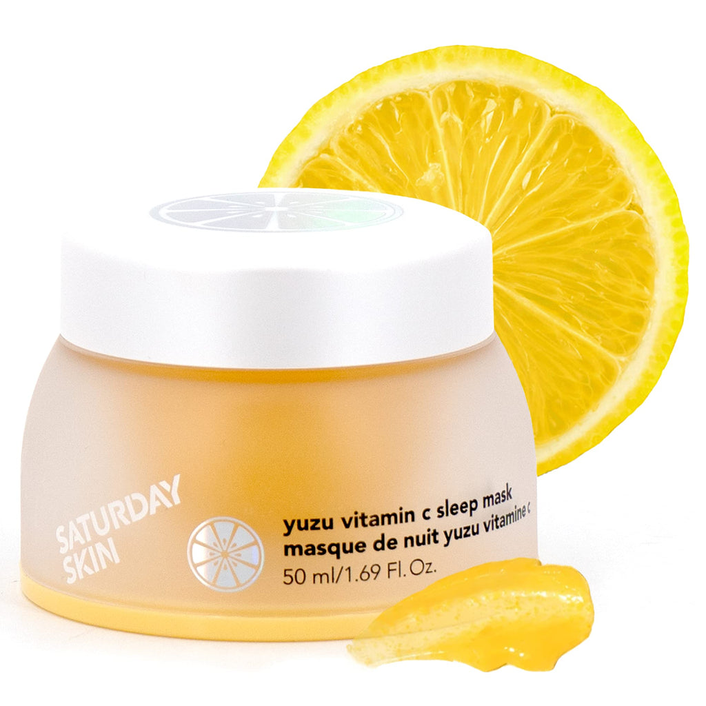 Saturday Skin Yuzu Vitamin C Sleep Overnight Face Mask Korean Skin Care Retinol Niacinamide Brightening Overnight Mask, Vegan Smooth Skin & Reduce Wrinkles, Ideal for All Skin Types