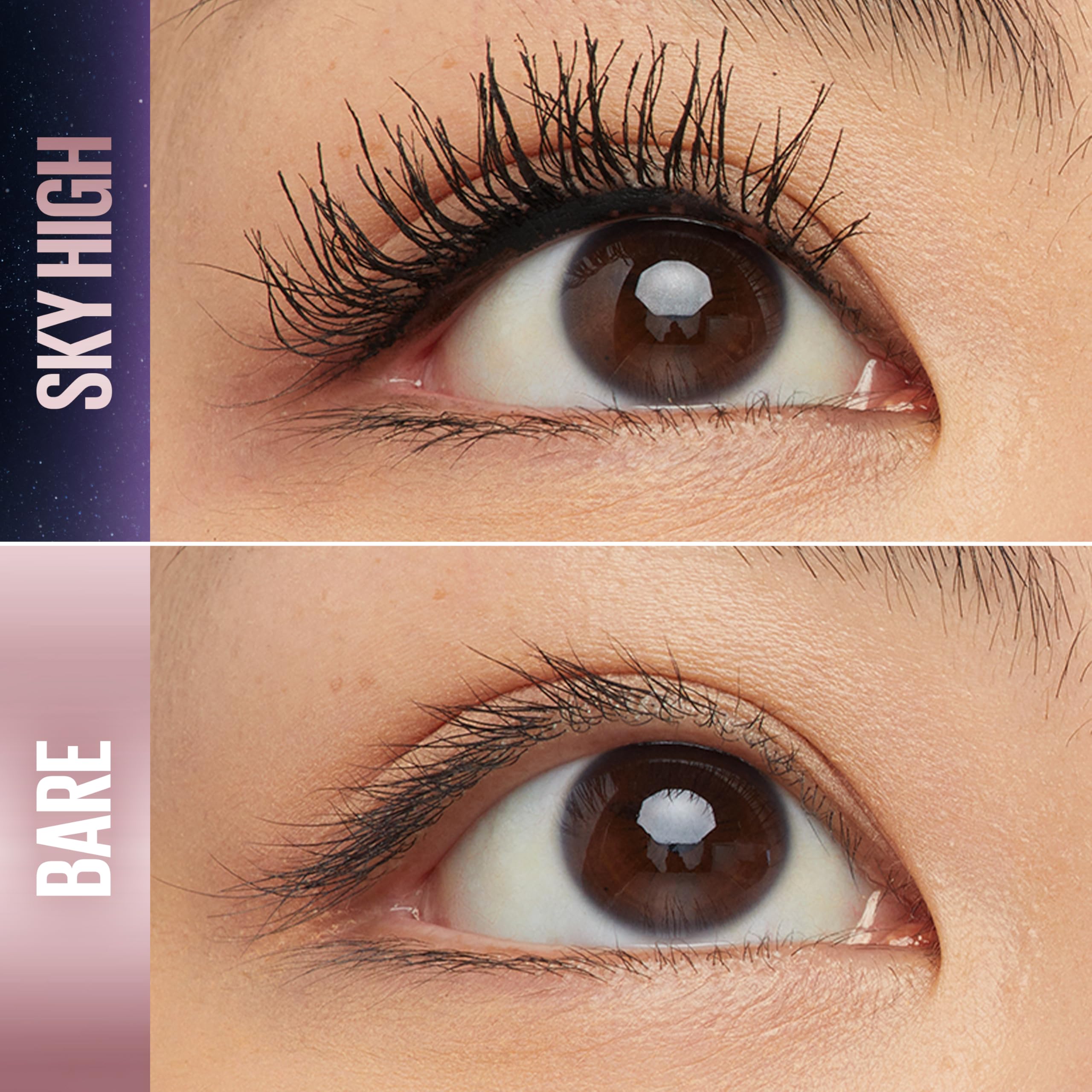 Maybelline Lash Sensational Sky High Washable Mascara Makeup, Volumizing, Lengthening, Defining, Curling, Multiplying, Buildable Formula, Very Black, 1 Count